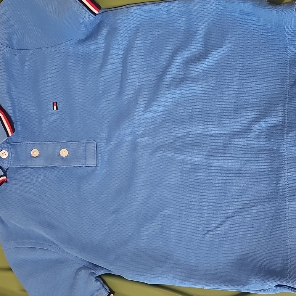 Tommy Hilfiger Boys Blue Collar Shirt